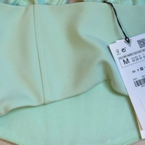 ZARA MINT FULLY LINED WIRED STRUCTURED CUPS BONED CORSET CROP TOP - Picture 8 of 9